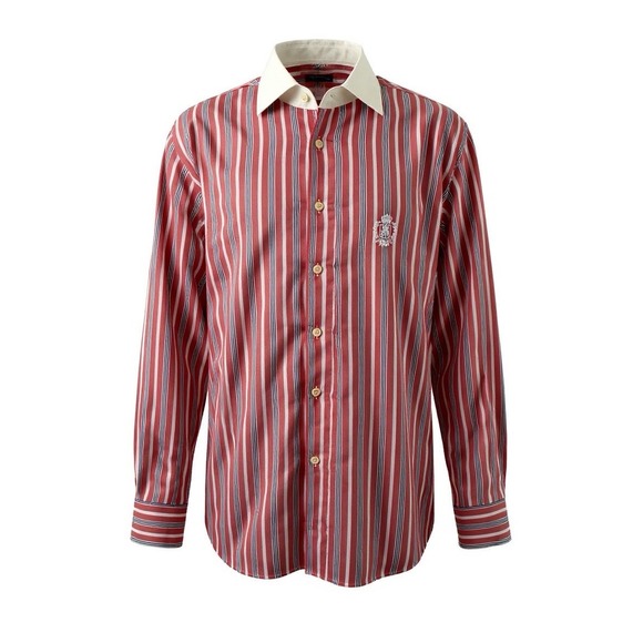 strapless open back dress Red Striped Full Sleeve 100% Cotton Shirt